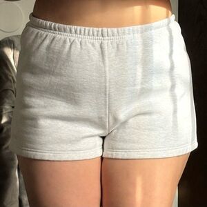 Aritzia Light Grey Sweat Shorts